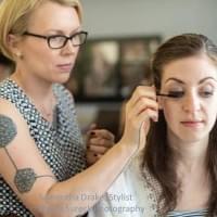 Bridal makeup application 