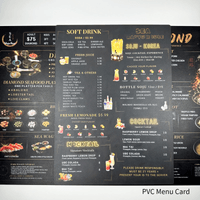 PVC Menu Card