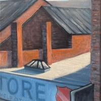 Salvation Army, New Haven.  12"X9" OIL ON CANVAS