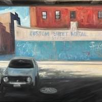 Custom Sheet Metal.  14"X18". OIL ON LINEN