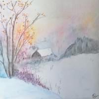Nacres d'hiver, aquarelle150€