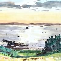 Apricot Sunset over Guernsey