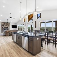 Living area with view of Lake