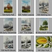 Original Watercolor Cards 