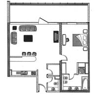 TYPE E - Garden level - 1 Bed