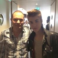 Stuart Grant with Justin Bieber 