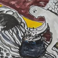 Man Angel with Big Pot