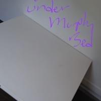 Fold-down table under Bed