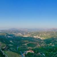 View of the region and Villa from above  