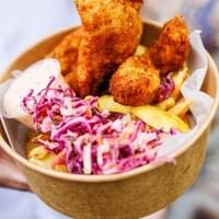 Classic Fish + Chips with Slaw