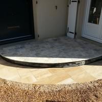 Dallage arondie avec marche