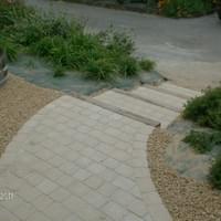 Dallage arondie avec marche