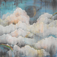 clouds with rainbow 24 x 24
