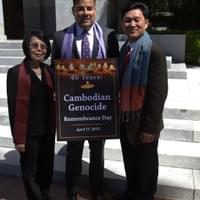 (L-R) Chan Hopson of KPA, Senator Ricardo Lara, and Kimthai Kuoch of CAA - April 2015