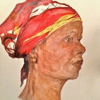  -Headscarf - Commission in  Watercolor  