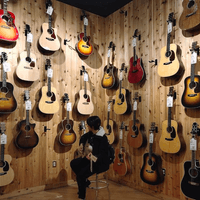 在LA的Guitar Center試彈Resonator Guitar，覺得聲音很酷