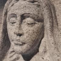 Blessed Mother Granite Headstone