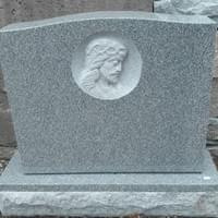 Large Granite Jesus-in-Profile Monument