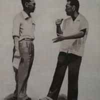 Face to Face, Oil on Canvas, 152x122 cm