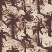 Palm Trees Cracked Earth Brown