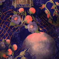 Midnight Birdcage Floral