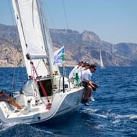 Sailing boat racing shooting