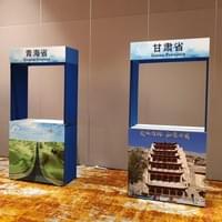 Registration counters with graphics