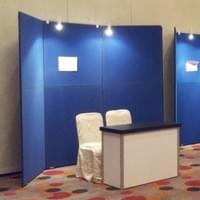 3 panel Station with Exhibitor desk