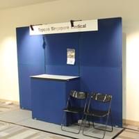 3 Panel with front support counter Header sign and spotlights