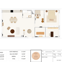 Plan d'aménagement couleur.