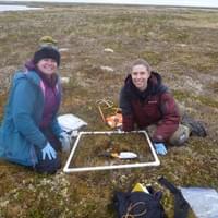 Karen and Bonnie sampling soils in the Yukon Kuskokwim Delta