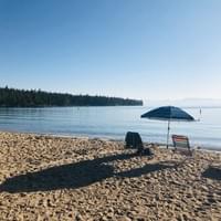 Claiming the spot early doors - Meeks Bay, Lake Tahoe