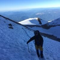 Day 2: 7am Hank on the push to the summit