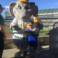 A hug from Thumper and a walk off win for the A's. Top shelf.