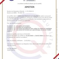 Certificat Qualiopi AIMOTION