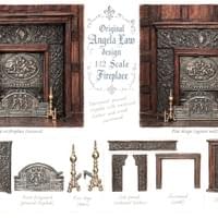 Fixed Fireplace (right) from "The Angela Law Dollhouse"