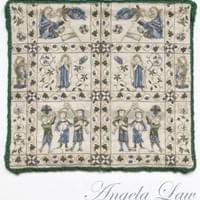 Larger bed throw in 1:12 Scale - made from repaired antique fabric