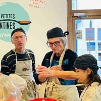 Concentré et en équipe