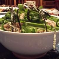 Soba noodles with green onions & seaweed