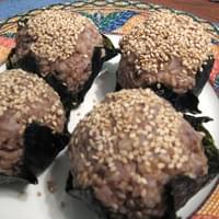 Rice balls wrapped in seaweed