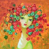 Red and Green Hair Bouquet