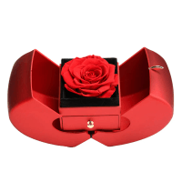 beautiful rose box jewelry featuring delicate gold necklace