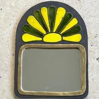Ceramic mirror by Mithé Espelt, 1960's 