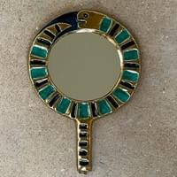 rare and iconic " Ouroboros" ceramic mirror, circa 1960 Mithé Espelt.