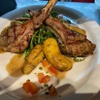 Grilled lamb chops w/lemon potatoes 