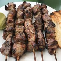 marinated pork souvlaki