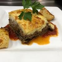 Moussaka w/lemon potatoes