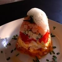 reconstructive Cobb salad with citrus espuma