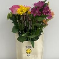 Thank you bag vase
