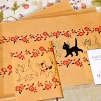ロウ引き紙のブックカバー。文庫本用。